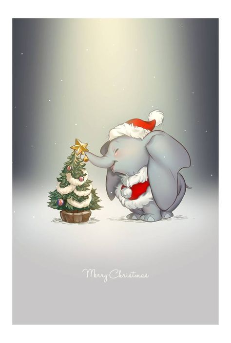 DUMBO by Umintsu on DeviantArt Elephant, Deviantart, Christmas Tree, Disney, Christmas