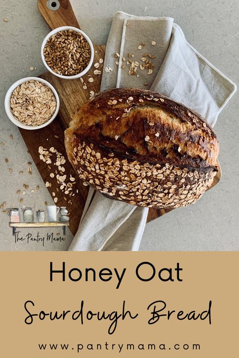 Oat Sourdough Bread, Honey Oat Sourdough, Signature Sandwiches, Bread Chicken, Honey Oat Bread, Recipe Using Sourdough Starter, Rye Bread Recipes, Whole Wheat Sourdough, Sourdough Starter Discard Recipe