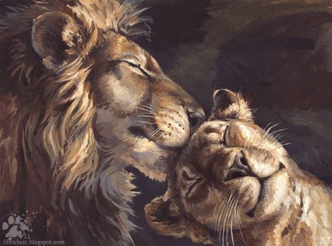 Lioness Painting, Lion Couple, Lion And Lioness, Lion Love, Big Cats Art, Dog Sledding, Lynx, Big Cats, Indian Art