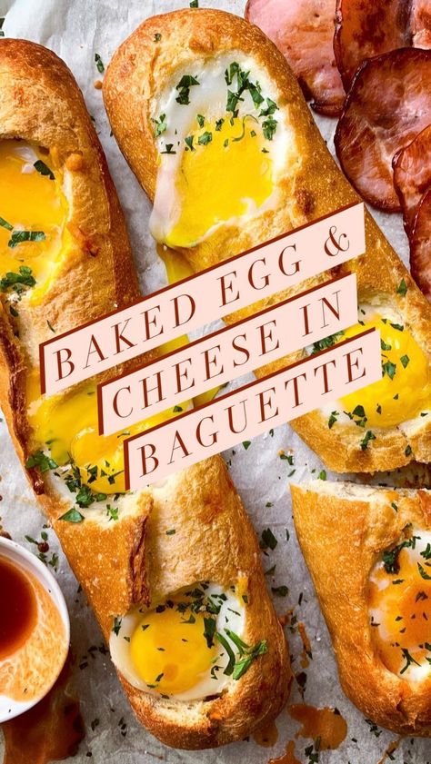 Cooking Real Food for Real People (@dianemorrisey) • Instagram photos and videos Eggs In A Boat, Egg In Bread Hole Oven, Eggs Baguette Breakfast, French Baguette Breakfast Ideas, Baguette Meal Ideas, Baguette Breakfast Ideas, Egg Baguette, Baguette Breakfast, Breakfast Baguette