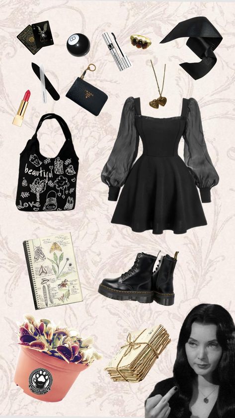 Morticia Adams #outfit #outfitinspo Morticia Adams Outfits, Morticia Addams Aesthetic Outfit, Cap Rising, Morticia Addams, Adams Family, Halloween Inspiration, Hallows Eve, Family Outfits, Outfit Casual