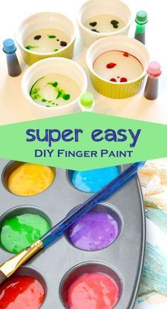 Diy Finger Paint, Homemade Finger Paint, Art Preschool, Homemade Paint, Preschool Projects, Finger Paint, Crafts Easy, Kids Zone, Crafty Kids