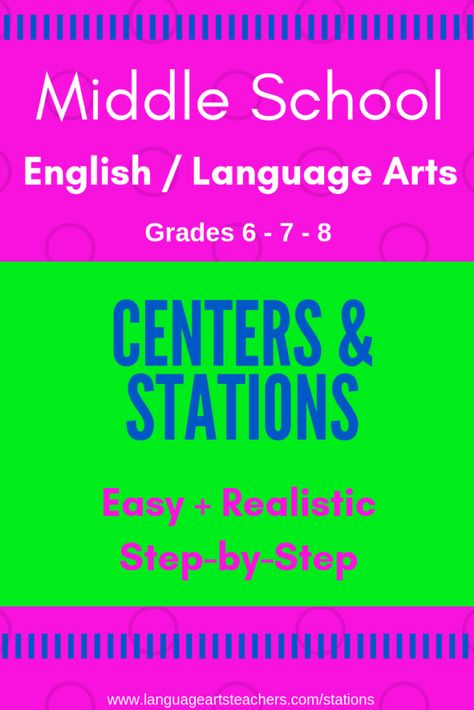 6th Grade Reading, Middle School Centers, Ela Stations, Student Accountability, Middle School Ela Classroom, Ela Lesson Plans, Middle School Literacy, Ela Centers, Language Arts Teacher