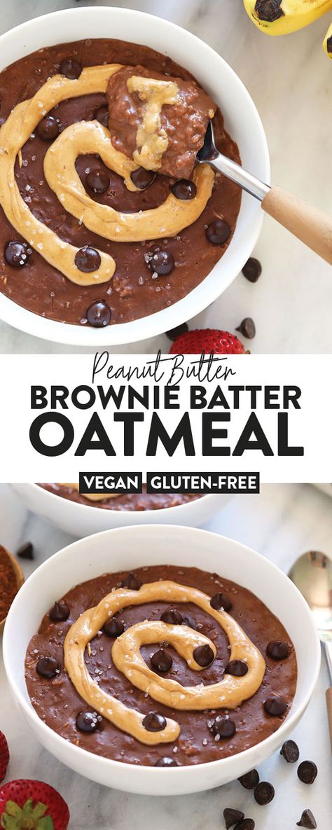 Peanut Butter Chocolate Breakfast, Healthy Brownie Oatmeal, Chocolate Brownie Oatmeal, Healthy Breakfast Chocolate, Chocolate Oatmeal Recipes Breakfast, Stovetop Oatmeal Recipes Breakfast, Ground Oatmeal Recipes, Flavored Oatmeal Recipes, Oatmeal Recipes Stovetop