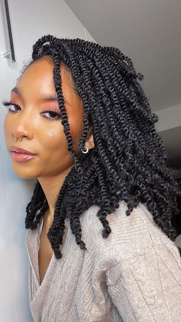 Mini Twist Tutorial, Twisted Up Springy Afro Twist, Styling Braids, Springy Afro Twist, Twist Tutorial, Afro Twist, Spring Twists, Hair Twist, Types Of Braids