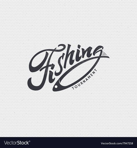 Fishing Sign, Fishing Hacks, Fishing Logo, Typo Design, The Badge, Fishing Signs, Geometric Elements, Fish Logo, Fishing Svg