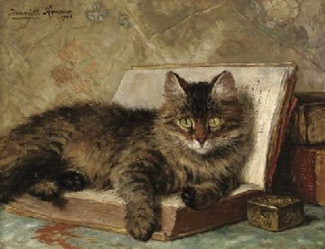 The Wise Cat Henriette Ronner-Knip Oil on Panel 1904 Private Collection Cat Art Illustration, 19th Century Art, Great Cat, Cat Artwork, Cat Art Print, Cats Illustration, Arte Animal, Art And Illustration, Cat Portraits