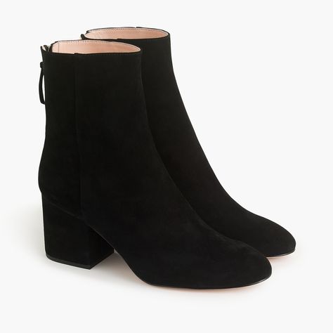 J.Crew: Sadie Ankle Boots In Suede Yellow Boots, Black Suede Ankle Boots, The Duchess, Lace Up Heels, Meghan Markle, Suede Ankle Boots, Boots Outfit, Heeled Ankle Boots, High Heel Boots