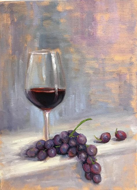 Grape Wine Glass wine glass art original oil painting | Etsy Grapes Acrylic Painting, Wine Still Life, Grape Painting Acrylic, Grape Vineyard Painting, Wine Glass Oil Painting, Wine And Grapes, Oil Painting Grapes, Wine Grape, Grape Painting