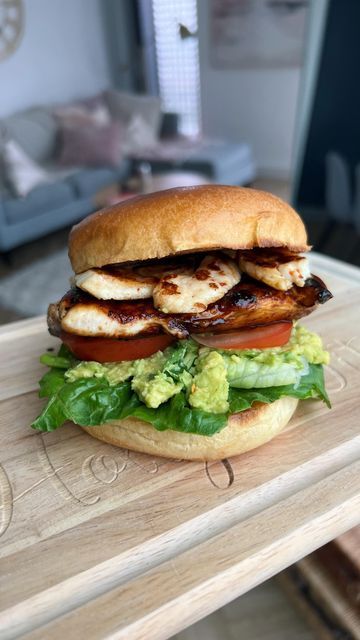 Chicken And Halloumi, Tomato Salt, Halloumi Burger, 40g Protein, Hot Honey Chicken, Protein Ingredients, Brioche Bun, Protein Bowls, Hot Honey