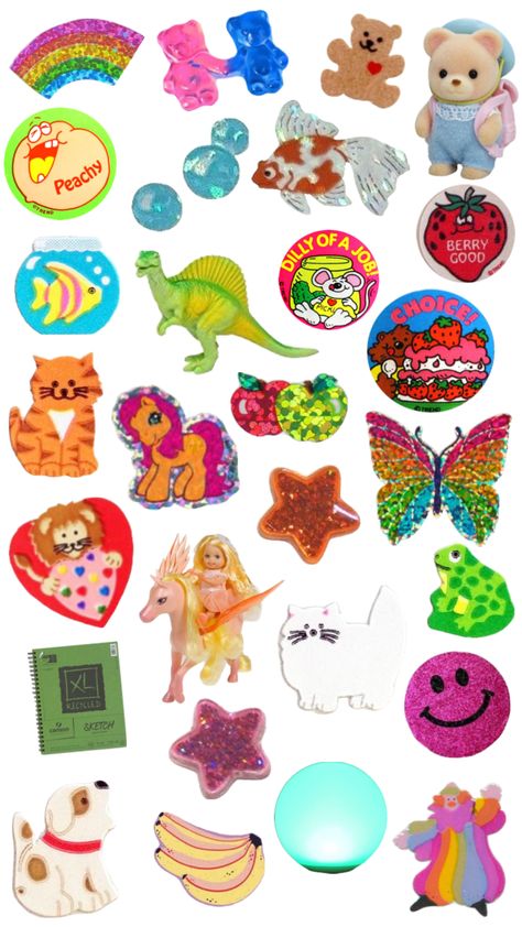 Riso Animation, 2000s Stickers, Kidcore Stickers, Sketchbook Stickers, Stickers Simple, Sticker Collage, Aesthetic Shuffles, Collage Drawing, Zine Design