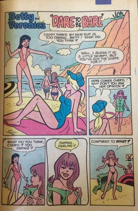 Art by: Dan DeCarlo, Jim DeCarlo & Barry Grossmon Cheryl Blossom 1st Appearance  1st page 2nd story-1982 Dan Decarlo Art, Cheryl Blossom Comics, Cheryl Blossom Archie Comics, Dan Decarlo, Space Ranger, Betty And Veronica, Cheryl Blossom, Archie Comics, Character Design Inspiration