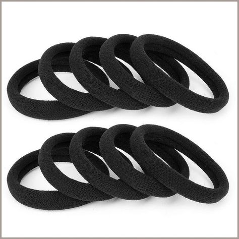 100PCS Large Black Hair Ties Band   Thick Cotton Seamless Ponytail Holders   Hair Elastics Hair Bands for Thick Heavy and Cur Black Hair Ties, Black Hair Band, Curly Hair Ponytail, Hair Accessories Ponytail, Black Rubber Bands, Tie For Women, Elastic Hair Ties, Hair Rings, Elastic Hair Bands