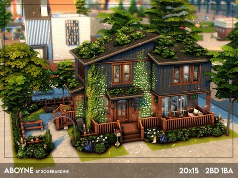 The Sims Resource - Aboyne (NO CC) Ts4 Lots, The Sims 4 Lots, Sims 4 House Building, Sims 4 House Plans, Sims 4 House Design, Sims Ideas, Sims House Design, Minecraft House, Earthship