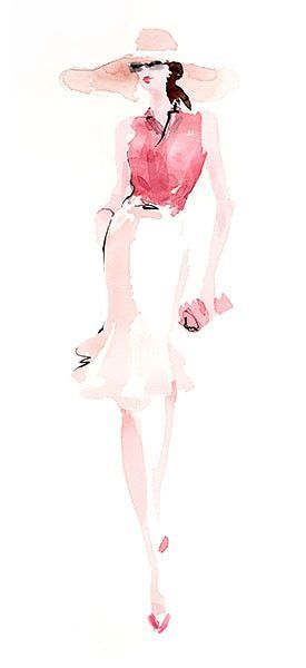 MODE - AQUARELLE Intercontinental Paris Le Grand, Watercolor Fashion Sketch, Silhouette Mode, Watercolor Portrait Painting, Fashion Illustration Watercolor, Watercolor Dress, Fine Art Portraiture, Silhouette Painting, Watercolor Fashion