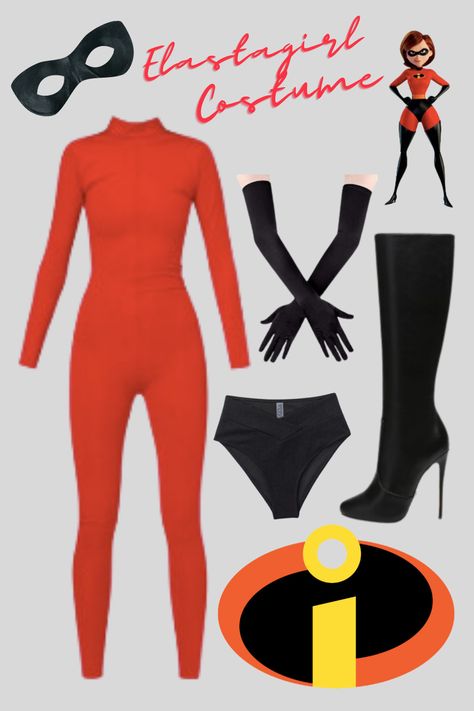 Superheroes Costumes, The Incredible Halloween Costume, Superhero Costumes Diy, Incredible Costume, Elastigirl Costume Diy, Superhero Costumes Women, Mrs Incredible Costume Diy, The Incredibles Costume, Superhero Costumes Female Diy