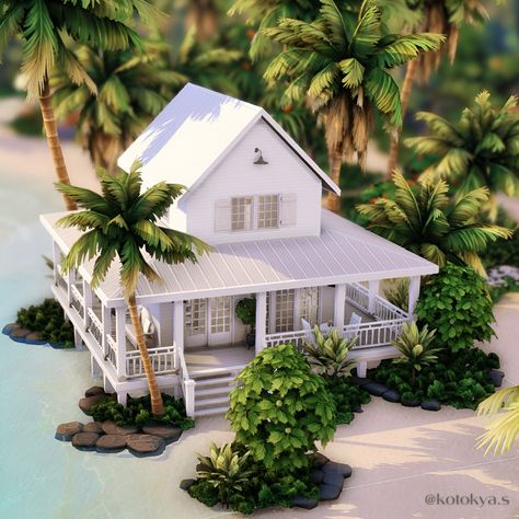 Kotokya Sims | 🌴Lagune Blanche During this summer period, I wanted to build in Sulani. I have never built in this map before. This is my beach house☀️. … | Instagram Summer House Sims 4, Sims 4 Coastal House Cc, Ts4 Beach House, Sims Sulani Houses, Sims 4 Sulani House Plan, Sulani House, Small Beach House Plans, Sims 4 Beach House, Beach House Layout