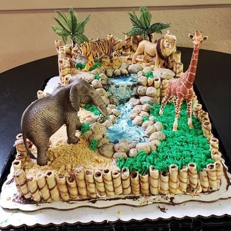 Violet's Young Wild and Three Birthday Cake created by Paige Arredondo October 2020. Zoo Birthday Cake Girl, Zoo Cake Birthday, Zoo Birthday Cake Boy, Fourever Wild Birthday Cake, Born Two Be Wild Cake Ideas, Jungle Birthday Party Cake, Wild Three Birthday Party Boy, Wild And 3 Birthday Cake, Safari Jungle Birthday Cake