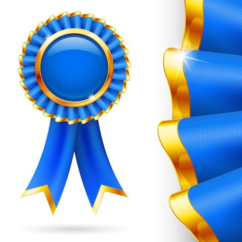 Blue Ribbon Award, Ribbon Award, Award Ribbon, Blue Ribbon, Vector Photo, Premium Vector, Graphic Resources, Ribbon, Blue