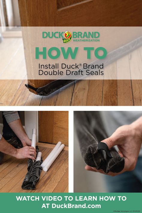 Watch our video to learn how to install Duck® Brand Double Draft Seals. Sound Proof Flooring, Door Sweeps, House Repair, Soundproofing Material, Acoustic Insulation, Soundproof Room, Door Seal, House Accessories, Best Flooring