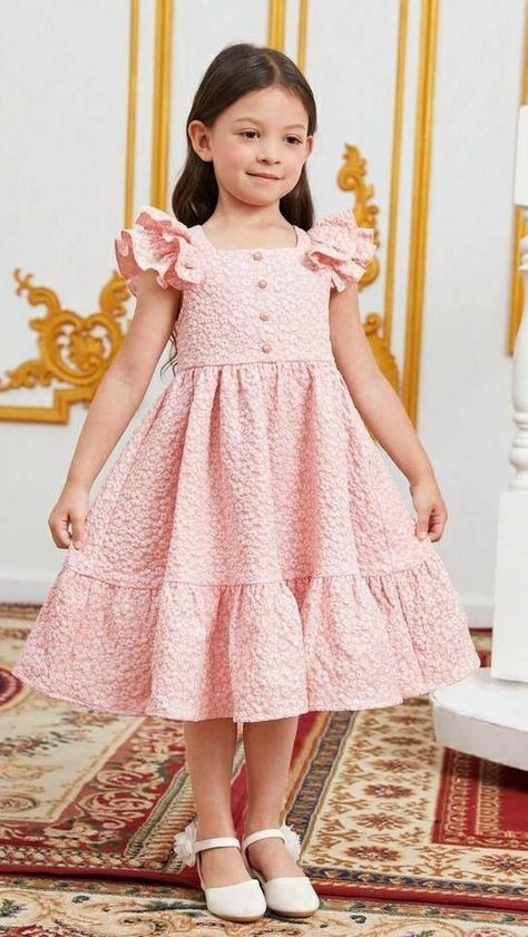 Toddler Girl Dresses Summer, Cotton Frocks For Kids, Frocks For Kids, Kids Summer Dresses, Kids Dress Collection, Shein Kids, Kids Dress Wear