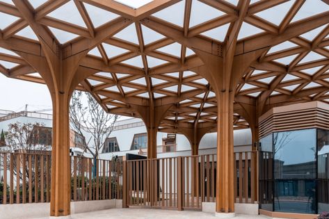 A+Awards Juror Wang Yan Reflects on the Future of Architecture Tree Structure, Canopy Architecture, Timber Architecture, Pavilion Design, Kiosk Design, Wooden Structure, Canopy Design, Landscape Architecture Design, Timber Construction