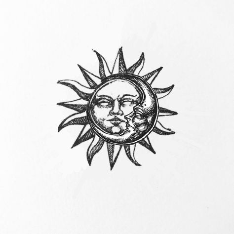 Sun Moon Tattoos, Moon Sun Tattoo, Etching Tattoo, Sun Tattoo Designs, Cherub Tattoo, P Tattoo, Bestie Tattoo, Moon Tattoos, Forarm Tattoos