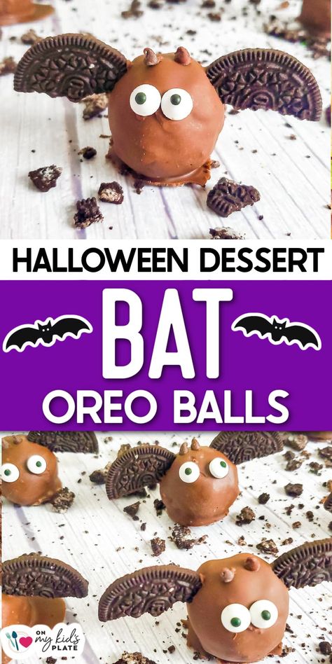 These chocolate bat truffles are made with Oreo cookies are the perfect sweet treat for Halloween. These bat oreo balls are adorable for a party or spooky gift. Bat Cake Pops, Halloween Oreo Balls, Strawberry Shortcake Truffle, Halloween Truffles, Chocolate Fudge Bars, Creepy Food, Kids Plate, Oreo Balls, Fudge Bars