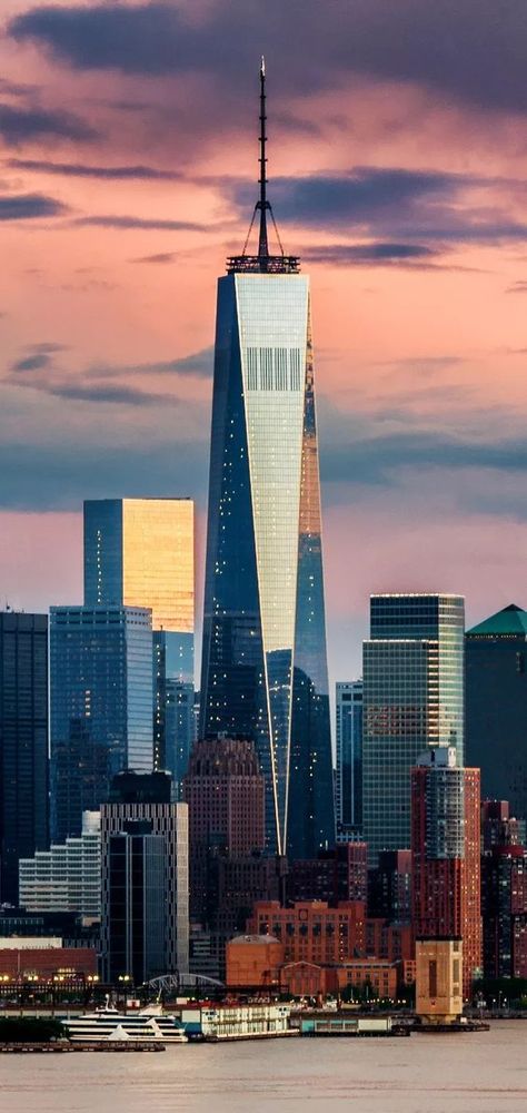 #newyork #vacation #business New York Sightseeing, Nyc Wallpaper, World Trade Center Nyc, Nyc History, New York Wallpaper, Skyscraper Architecture, One World Trade Center, City Wallpaper, City Landscape