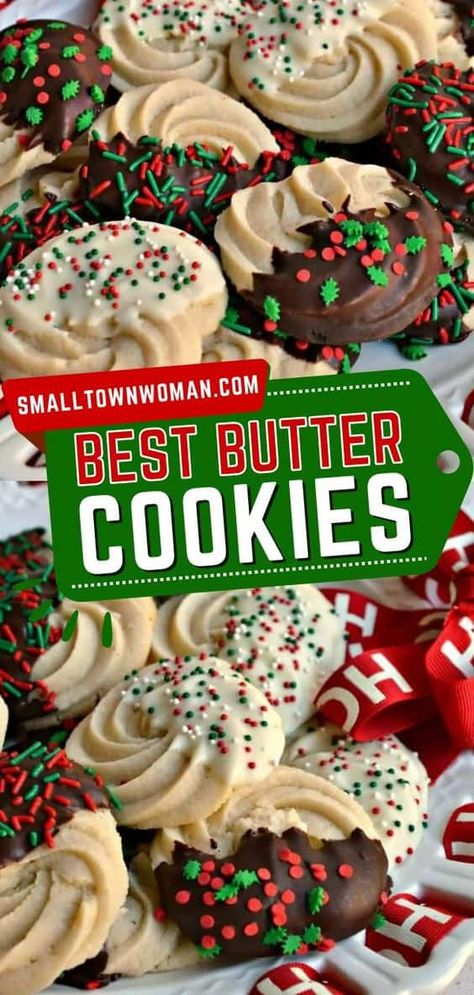 Natal, Christmas Cookies Butter, Christmas Cookies Shapes, Christmas Butter Cookies Recipe, Best Homemade Christmas Cookies, Holiday Butter Cookies, Classic Butter Cookies, Christmas Cookies Homemade, Easy Homemade Christmas Cookies