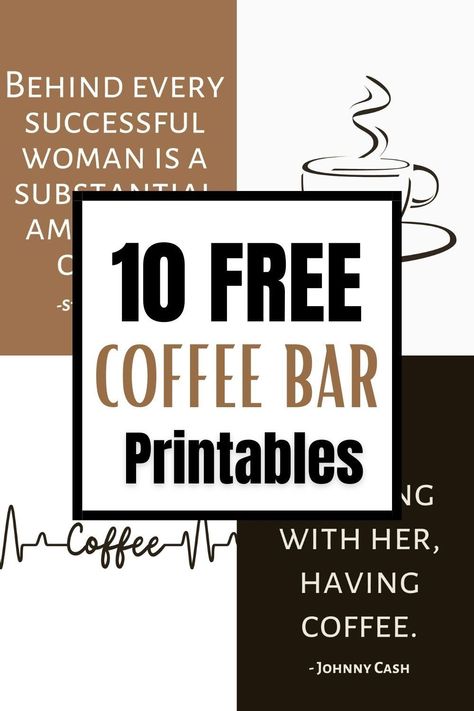 10 FREE Coffee Printables! Perfect For your coffee bar or coffee station décor. Wall Art | Free Prints | Vintage | Tea | Chalkboard | DIY | Halloween | Fall | Coffee Cup | Coffee Shop | Signs | Kitchen Quotes Décor | FREE Download Printables | Kitchen Wall | Mug | Coffee Theme | Coffee Definition | Latte | Iced Coffee | Espresso | Macchiato | Americano | Cappuccino | Cortado | This Morning With Her Having Coffee | Johnny Cash Quote | Funny Quotes | Latte Art | Coffee Art Printable Coffee Signs Free, Coffee Guide Printable, Coffee Free Printable, Coffee Bar Sayings Chalkboard Art, Coffee And Tea Signs, Free Coffee Bar Printables, Free Printable Coffee Wall Art, Coffee Bar Art Decor, Coffee Decorations