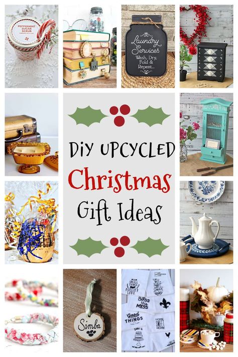 Who wants some DIY Christmas gift ideas? Here are several ideas from the Thrift Store Decor Team using upycled thrift store finds. Your friends and relatives will love them. #upcycle #thriftstoremakeover #thriftstorefinds #chalkpaint #stencil #candles #bookmarks #bracelets #jewelryboxes Diy Upcycled Christmas Gifts, Spoon Gifts Ideas, Repurposed Gift Ideas, Thrift Store Diy Candles, Upcycling Thrift Store Finds, Upcycled Holiday Decor, Christmas Thrift Store Diy, Upcycle Gifts Diy, Diy Thrifted Christmas Gifts