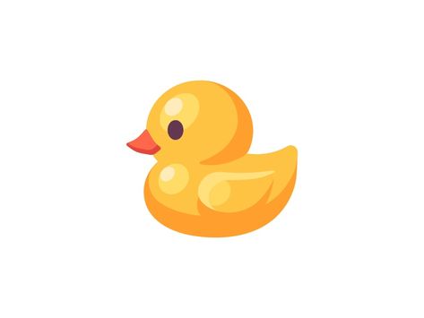 Rubber Duck Illustration, Yellow Duck Drawing, Ivan Dubovik, Rubber Duck Art, Rubber Duck Drawing, Duck Icon, Duck Vector, Duck Rubber, Duck Tattoos