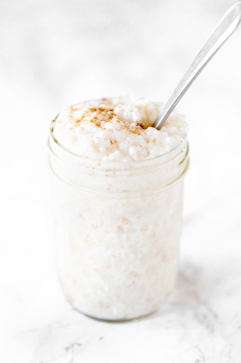 Almond Milk Rice Pudding is a delicious dairy free and vegan friendly dessert! It is also a great way to upcycle over cooked rice rather than throwing it out. #thetasteofkosher #dairyfree #ricepudding #almondmilk #dessert One Bowl Desserts, Replacement For Eggs, Almond Milk Rice Pudding, Oat Milk Recipes, Overcooked Rice, Dairy Free Rice Pudding, Easy Dairy Free Recipes, Coconut Milk Rice Pudding, Milk Rice Pudding