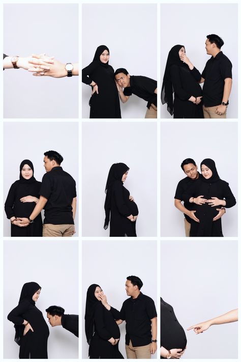 Maternity Self Photo Studio, Maternity Shoot Hijab Studio, Muslim Maternity Photoshoot, Maternity Poses Studio, Maternity Photography Ideas Studio, Maternity Studio Photoshoot Ideas, Maternity Photo Studio, Maternity Photoshoot Studio, Couple Pregnancy Pictures