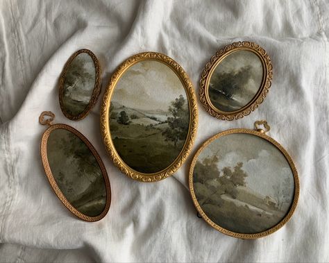 Emily Davis, Oil Landscape Paintings, Paintings Of Landscapes, Oval Picture Frames, Antique Aesthetic, Oil Landscape, Victorian Aesthetic, Ivy House, Shop Prints