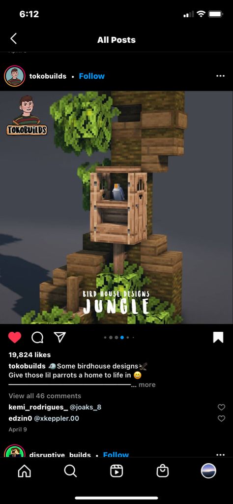 Jungle Kitchen Minecraft, Jungle House Minecraft Ideas, Minecraft Jungle Farm Ideas, Things To Build In Minecraft Jungle, Animal Area Minecraft, Bird Room Minecraft, Minecraft Jungle Builds Ideas, Jungle Ideas Minecraft, Minecraft Jungle Garden