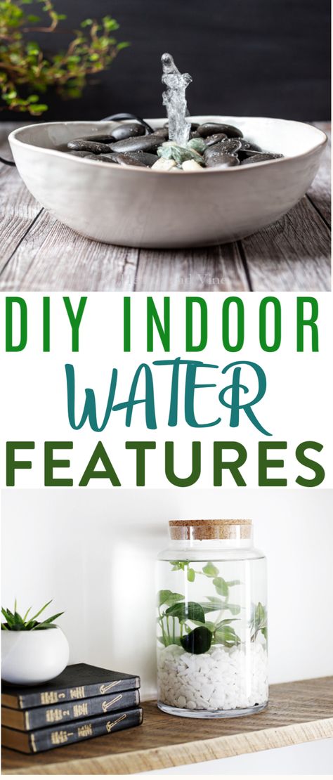 Water features are not only beautiful, but they can be really  soothing as well. These indoor water  features can prove that you don’t need much space to add the joy of water to  your decor. . #homedecor #diyhomedecor  #diyhomedecorideas #homedecorideas #diyhomedecorprojects #homedecorprojects  #homedecordiy #doityourselfhomedecor #easyhomedecorideas #funhomedecorideas  #backyardprojects #outdoordecor Table Top Water Feature, Indoor Water Features Diy, Water Fountain Design Indoor, Indoor Water Garden Fountain, Patio Fountains Diy, Small Diy Water Features, Desk Waterfall Fountain, Diy Indoor Water Fountain Ideas, Diy Small Water Feature