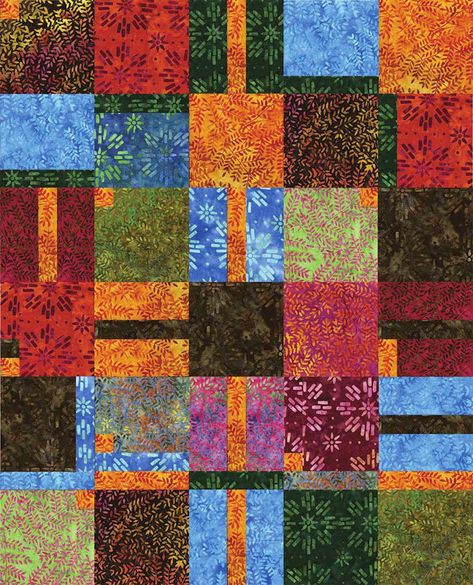 Quilts With Batik Fabrics, Quilt Patterns For Batik Fabrics, Quilt Patterns Using Batiks, Quilts Made With Batik Fabric, Quilts Made With Batiks, Batik Scrap Quilts, Batik Quilt Patterns Ideas, Scrappy Batik Quilts, Batik Quilt Patterns Free