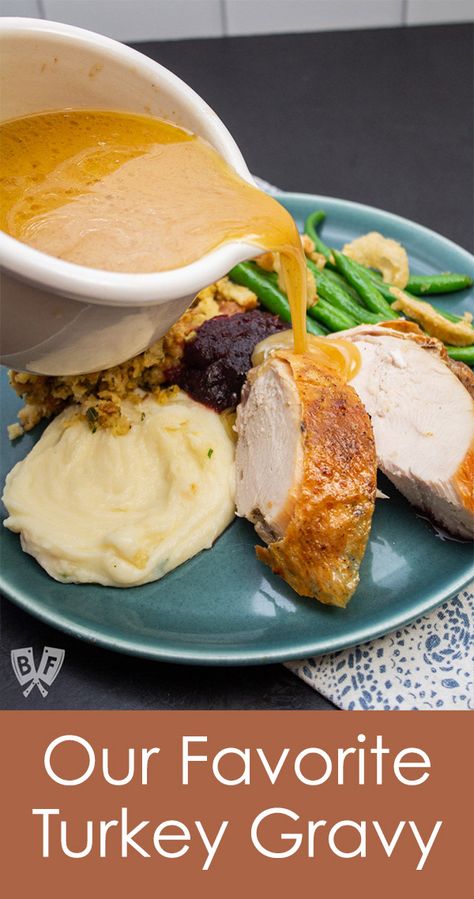 Thanksgiving isn't complete without the gravy, and this recipe has been our favorite for years! Saving the backbone and giblets from your turkey add a rich flavor to this delicious turkey gravy. Giblet Gravy Recipe, Turkey Giblet Gravy, Gravy Master, Homemade Gravy Recipe, Turkey Giblets, Giblet Gravy, Vegetarian Gravy, Turkey Gravy Recipe, Homemade Gravy