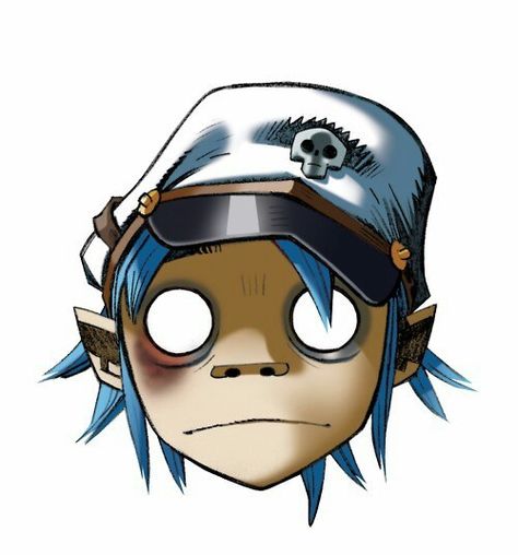 2-D the gorillaz!! Gorillaz 2 D, Jamie Hewlett Art, 2-d Gorillaz, Gorillaz Fan Art, Russel Hobbs, Plastic Beach, Monkeys Band, Jamie Hewlett, Gorillaz Art