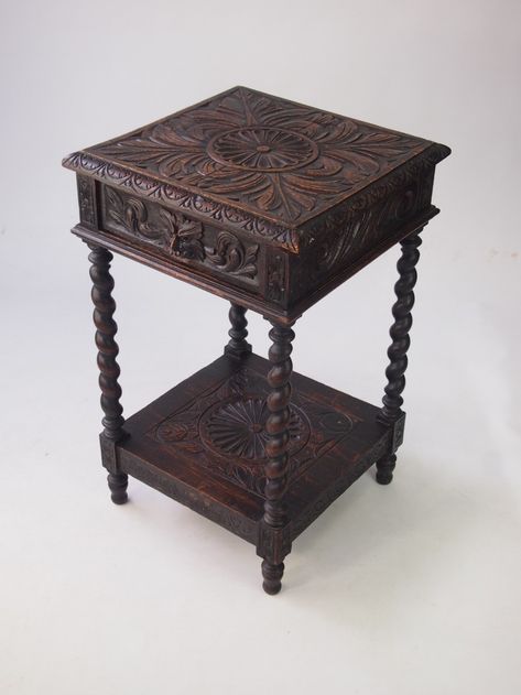 Victorian Aesthetic Furniture, Neo Gothic Furniture, Whimsigoth Side Table, Gothic Side Table, Dark Academia Side Table, Victorian Gothic Furniture, Dark Side Tables, Gothic Revival Furniture, Victorian Side Table