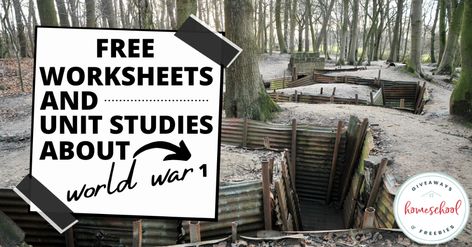 FREE Worksheets and Unit Studies About World War I - Homeschool Giveaways Education, World Wars, About World, Unit Studies, Free Worksheets, Study Unit, The Unit