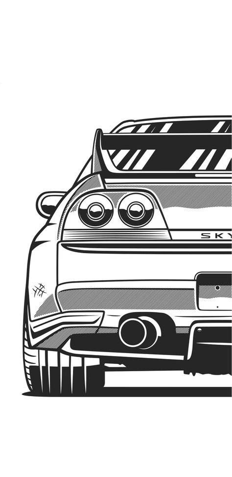 Nissan Skyline (R33) R32 Skyline Drawing, Nissan Skyline R33 Drawing, Nissan R34 Drawing, Nissan Gtr Skyline Drawing, Skyline Drawing Car, Skyline Gtr Drawing, Gtr R34 Skyline Drawing, Nissan Skyline Drawing, Skyline Gtr R34 Drawing