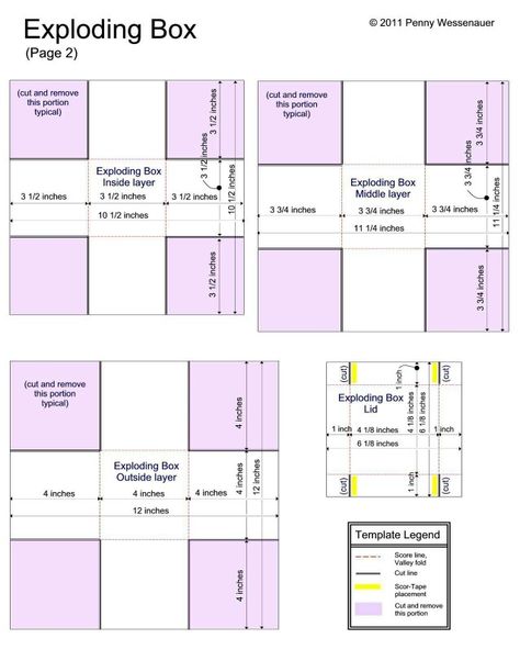 Exploding box template Exploding Box Template, Stampin Up Anleitung, 3d Templates, Cards Tutorial, Exploding Box Card, Double Gate, Folding Origami, Pop Up Box Cards, Fun Folds