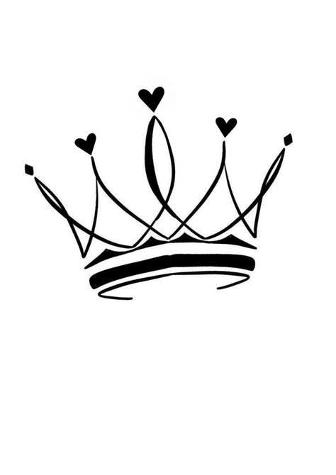 Queens Crown Drawing, Crown Outline Tattoo, Crown Tattoo Stencil, Queen Crown Tattoo Design, Queen Crown Drawing, Tiara Drawing, Simple Crown Tattoo, Crown Outline, Queen Crown Tattoo