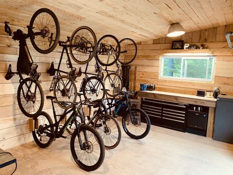 Cycling Man Cave, Bike Cave, Bike Storage Room, Bike Workshop, Barn Office, Bicycle Garage, Bike Garage, Amsterdam Apartment, Bike Storage Garage