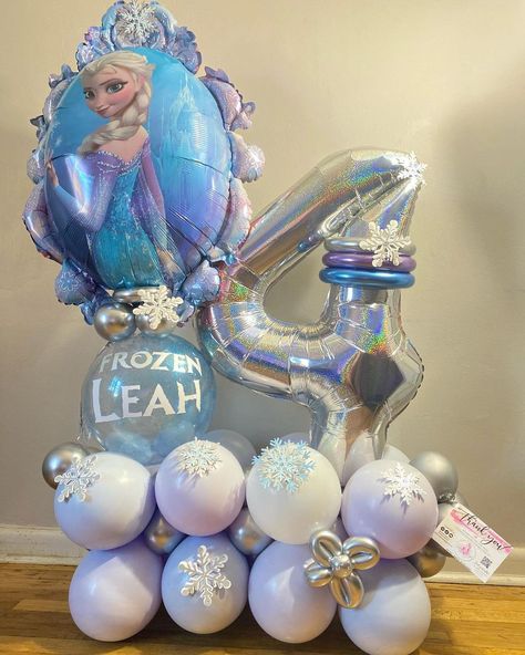 Frozen Balloon Bouquet, Frozen Balloons, Personalized Balloons, Balloons Party, Balloon Arrangements, Bubble Balloons, Frozen Birthday, Balloon Bouquet, Event Styling