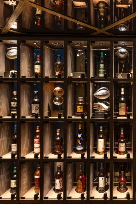 Hotel, Luxury, Travel, Five Star, Design Gentlemans Club Bar, Private Club Lounge, Whisky Display Ideas, The Londoner Hotel, Whisky Room, Back Bar Design, Perspective Room, Home Bar Ideas, Leicester Square London