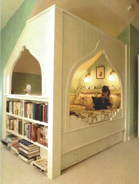 Fanciful Built-in Beds - Fine Homebuilding Built In Alcove, Alcove Bed, Bed Nook, Fine Homebuilding, Built In Bed, The Attic, Dream Room Inspiration, House Room, Room Inspiration Bedroom